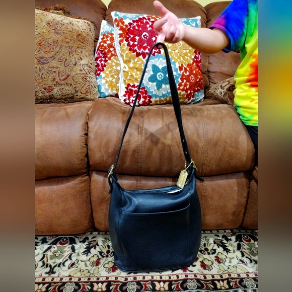 Coach Bags Vintage Coach Legacy Black Slim Duffle Hobo Bag 960